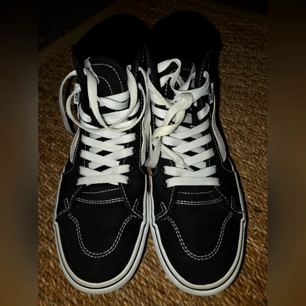 Vans Hi-Top Platform Black And White Stacked, Womens Size 7 - Picture 1 of 5